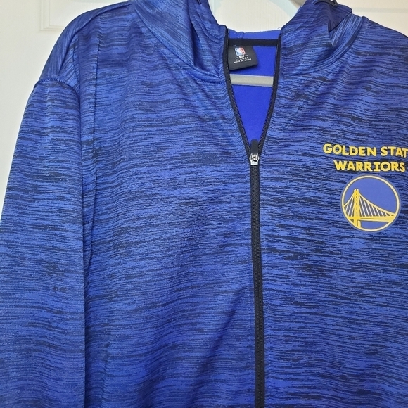 NBA Golden State Warriors Zip-up Hoodie Jacket Sz XL Blue - Picture 3 of 12